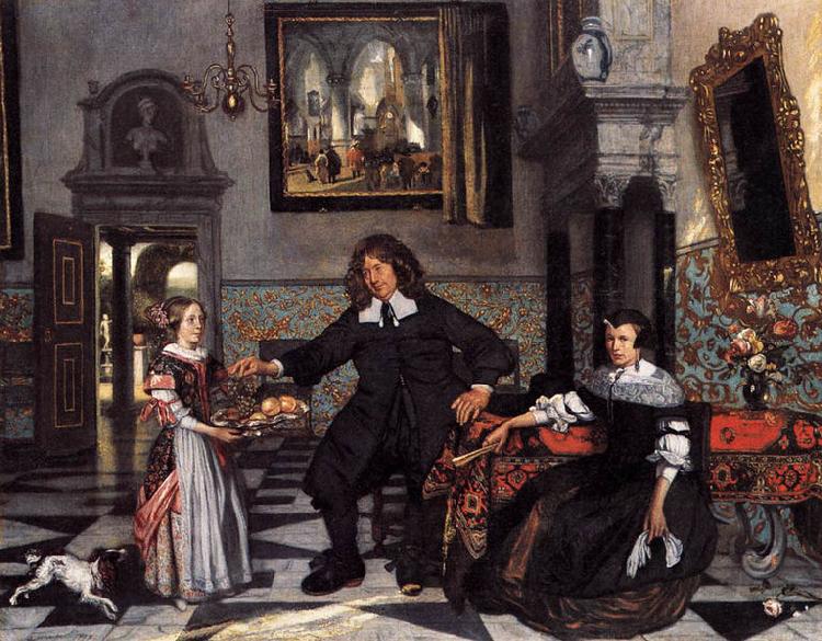 Emmanuel de Witte Portrait of a Family in an Interior China oil painting art